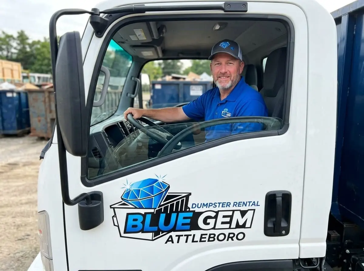 Ryan Fontaine, owner and founder of Blue Gem Dumpster Rental, in Attleboro, MA